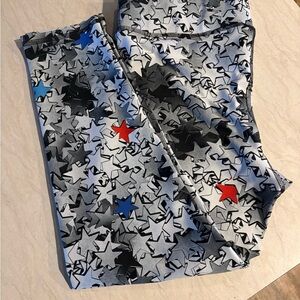 Peloton x Terez Silver Star Capri Leggings